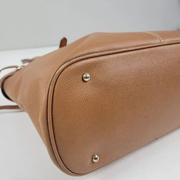 Dooney & Bourke Davis Tassel Saffiano Zip Shopper Tote Pebble Tan Leather Purse - Picture 11 of 16